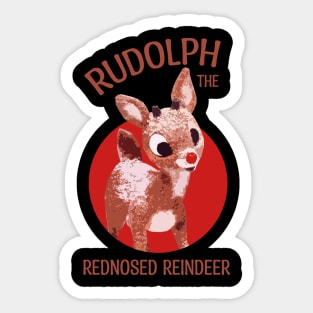 Red Nosed Reindeer Sticker